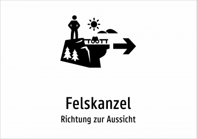 Felskanzel - Richtung zur Aussicht