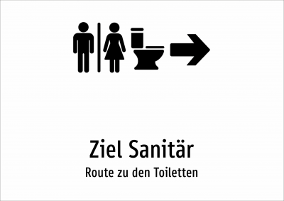 Ziel Sanitär - Route zu den Toiletten