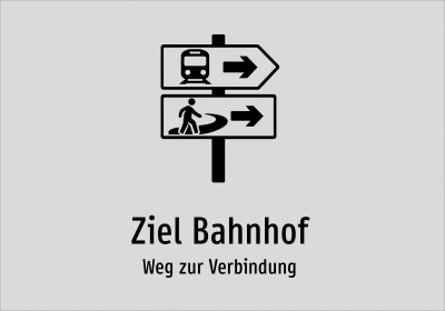 Ziel Bahnhof - Weg zur Verbindung