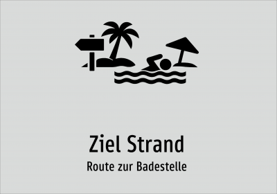 Ziel Strand - Route zur Badestelle