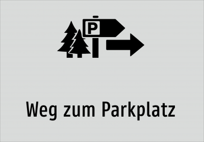 Weg zum Parkplatz
