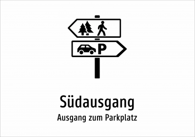 Südausgang - Ausgang zum Parkplatz