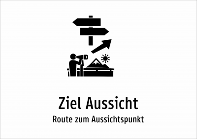 Ziel Aussicht - Route zum Aussichtspunkt