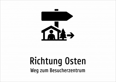 Richtung Osten - Weg zum Besucherzentrum