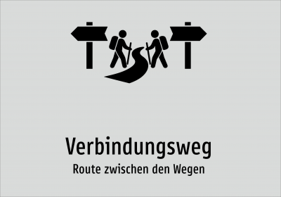 Verbindungsweg - Route zwischen den Wegen