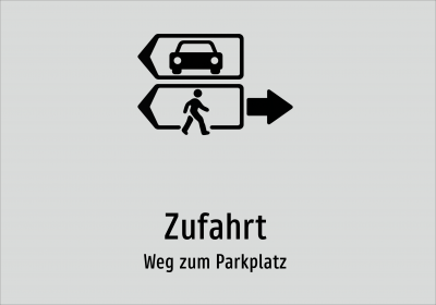 Zufahrt - Weg zum Parkplatz