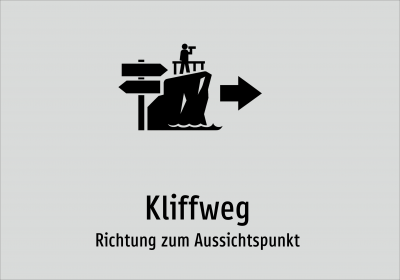 Kliffweg - Richtung zum Aussichtspunkt