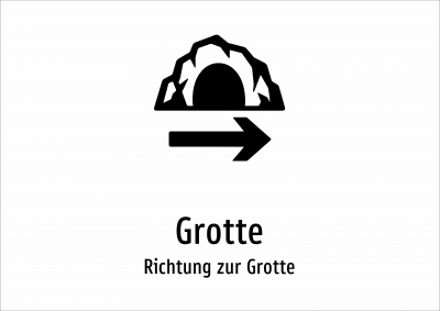 Grotte - Richtung zur Grotte