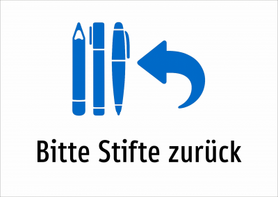 Bitte Stifte zurück