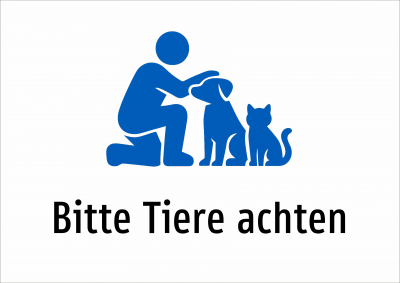 Bitte Tiere achten