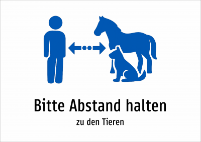 Bitte Abstand halten - zu den Tieren