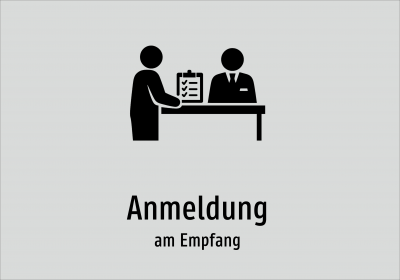 Anmeldung - am Empfang