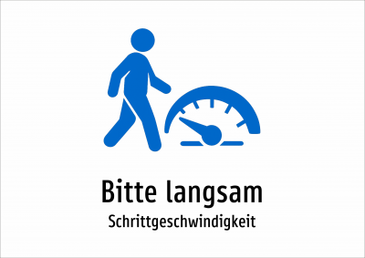 Bitte langsam - Schrittgeschwindigkeit