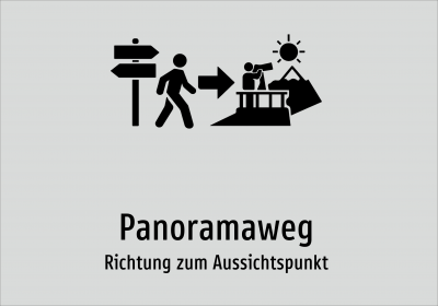 Panoramaweg - Richtung zum Aussichtspunkt