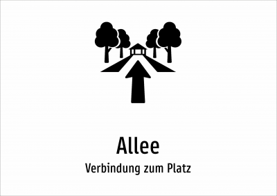 Allee - Verbindung zum Platz