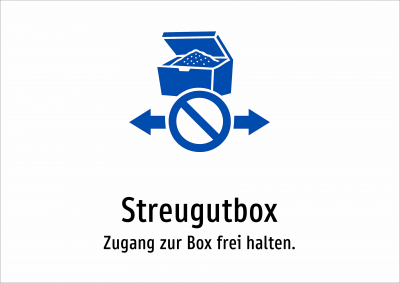 Streugutbox - Zugang zur Box frei halten.