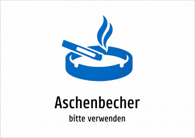 Aschenbecher - bitte verwenden