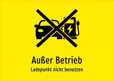 Außer Betrieb - Ladepunkt nicht benutzen