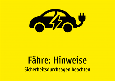 Fähre: Hinweise - Sicherheitsdurchsagen beachten