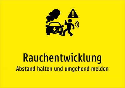 Rauchentwicklung - Abstand halten und umgehend melden