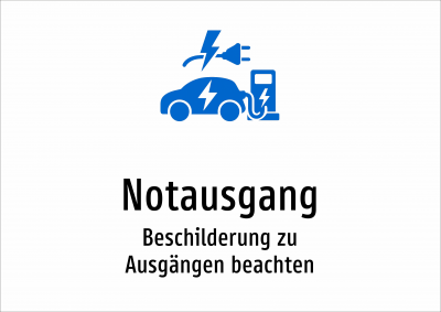 Notausgang - Beschilderung zu Ausgängen beachten