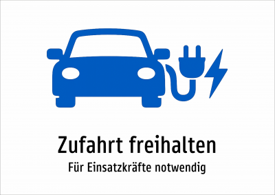 Zufahrt freihalten - Für Einsatzkräfte notwendig