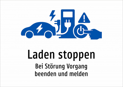 Laden stoppen - Bei Störung Vorgang beenden und melden