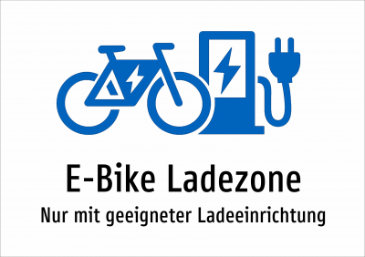 E-Bike Ladezone - Nur mit geeigneter Ladeeinrichtung
