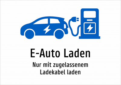 E-Auto Laden - Nur mit zugelassenem Ladekabel laden