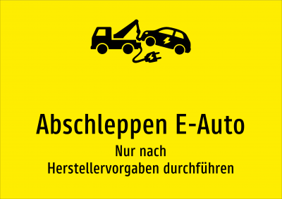Abschleppen E-Auto - Nur nach Herstellervorgaben durchführen
