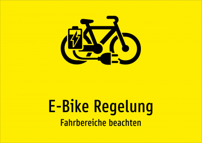 E-Bike Regelung - Fahrbereiche beachten