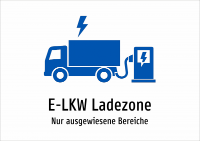 E-LKW Ladezone - Nur ausgewiesene Bereiche