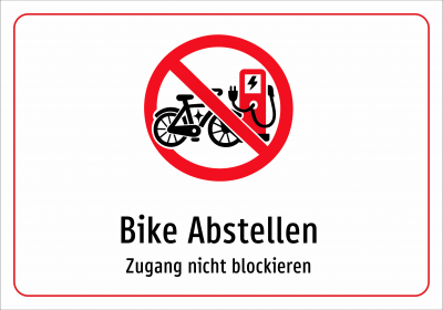 Bike Abstellen - Zugang nicht blockieren