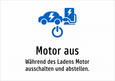 Motor aus - Während des Ladens Motor ausschalten und abstellen.