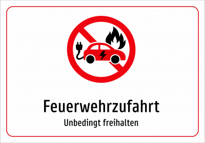 Feuerwehrzufahrt - Unbedingt freihalten