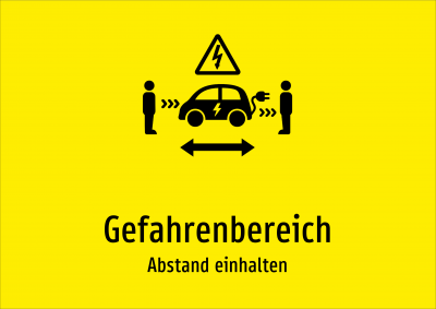Gefahrenbereich - Abstand einhalten