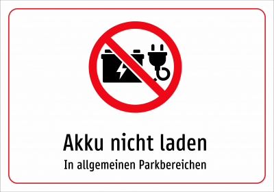 Akku nicht laden - In allgemeinen Parkbereichen