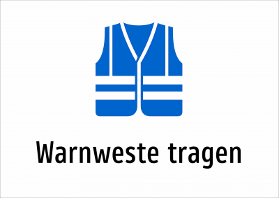 Warnweste tragen