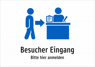 Besucher Eingang - Bitte hier anmelden