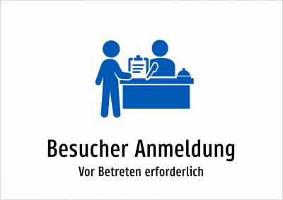 Besucher Anmeldung - Vor Betreten erforderlich