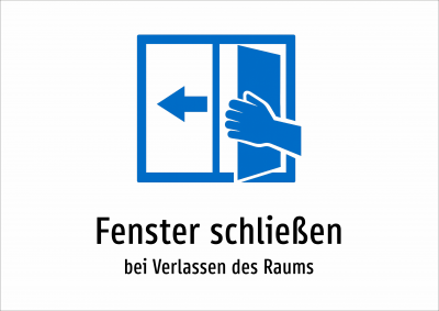 Fenster schließen - bei Verlassen des Raums