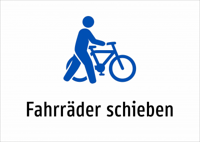 Fahrräder schieben