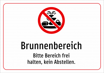 Brunnenbereich - Bitte Bereich frei halten, kein Abstellen.