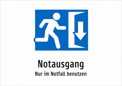 Notausgang - Nur im Notfall benutzen