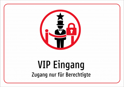 VIP Eingang - Zugang nur für Berechtigte