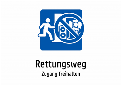 Rettungsweg - Zugang freihalten