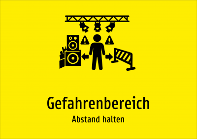 Gefahrenbereich - Abstand halten