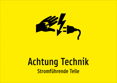 Achtung Technik - Stromführende Teile