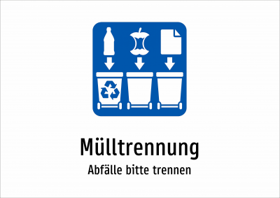 Mülltrennung - Abfälle bitte trennen