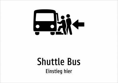 Shuttle Bus - Einstieg hier